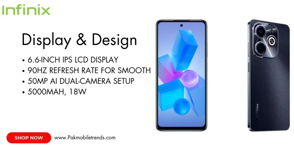 Infinix Hot 40i display with vibrant colors and smooth visuals