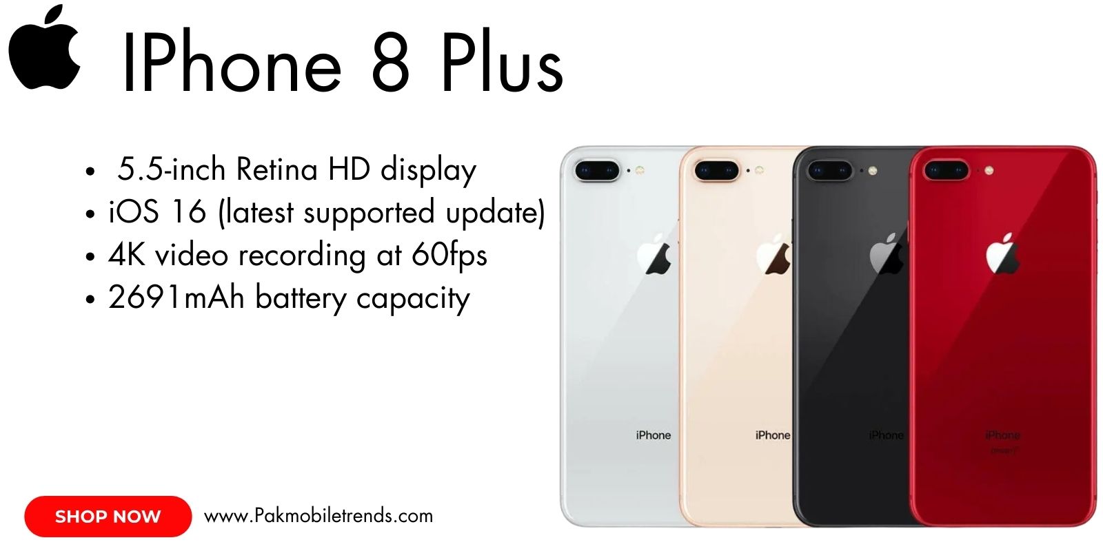 iPhone 8 Plus showcasing its sleek design and dual-camera system