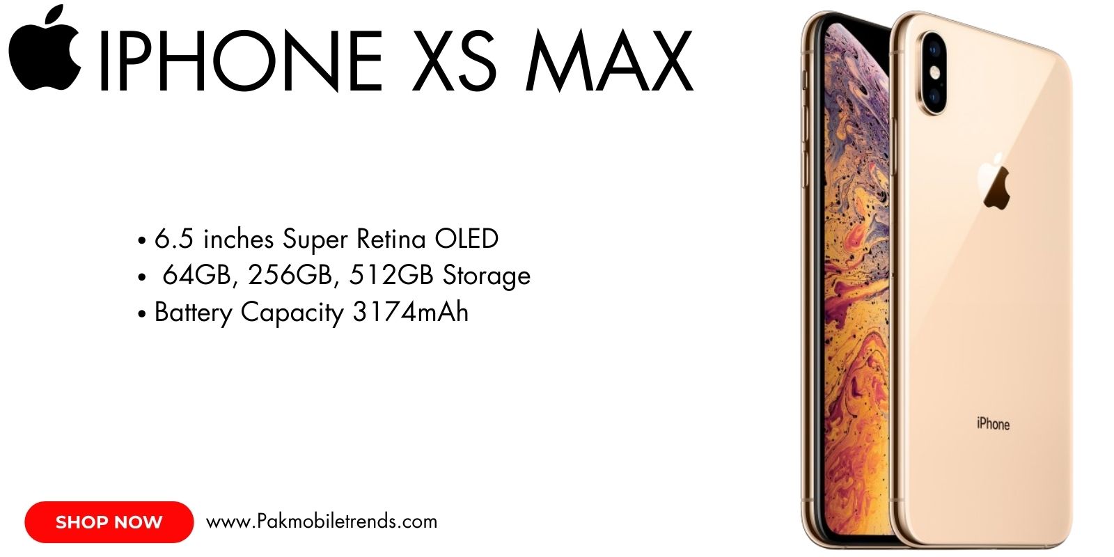 iPhone XS Max with edge-to-edge display and premium design