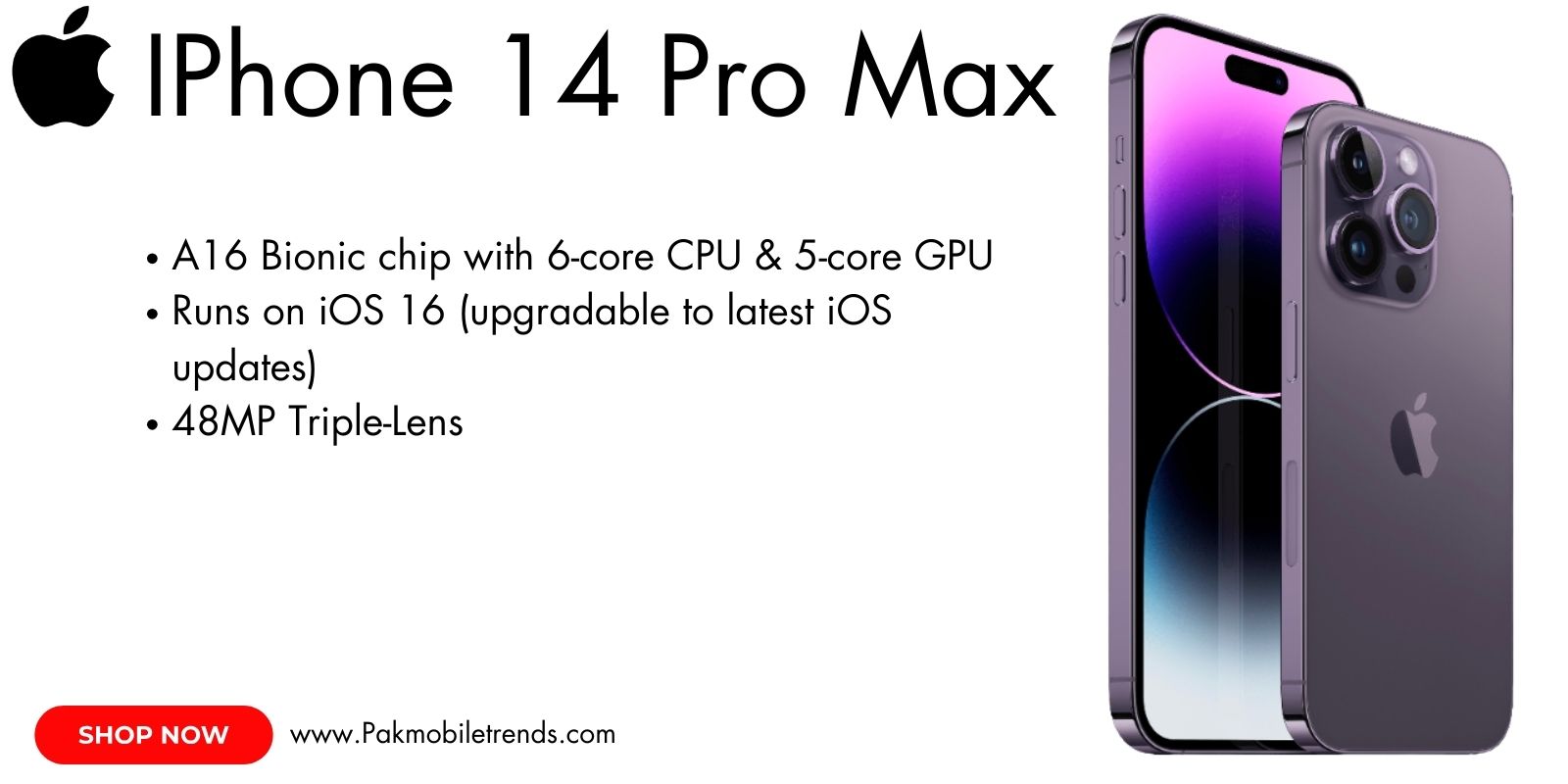 iPhone 14 Pro Max with a sleek design and Dynamic Island display
