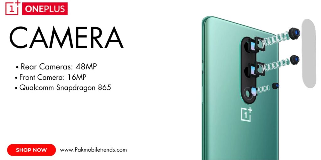 OnePlus 8 smartphone showcasing its advanced triple-camera setup for stunning photography and video capabilities.