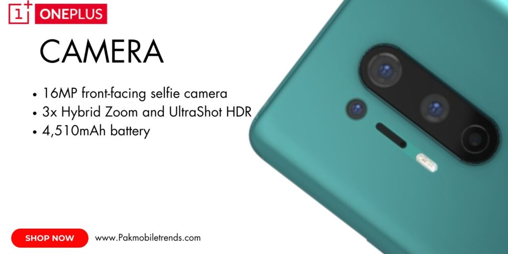 OnePlus 8 Pro smartphone showcasing its advanced quad-camera setup, including a 48MP main sensor, ultra-wide lens, and telephoto capabilities.