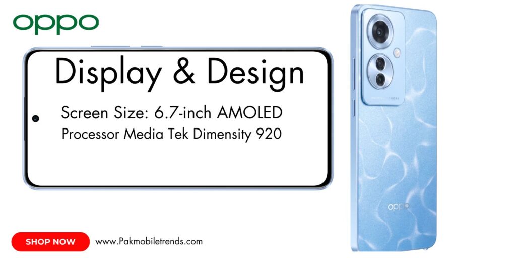 Oppo Reno 11F display with vibrant colors and smooth refresh rate