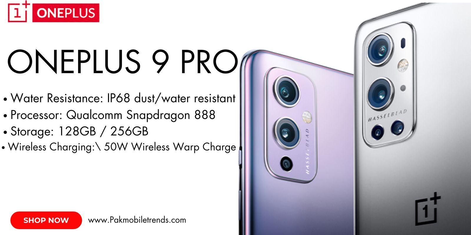 OnePlus 9 Pro smartphone showcasing its advanced Hasselblad camera system with ultra-wide and main lenses for stunning photography.