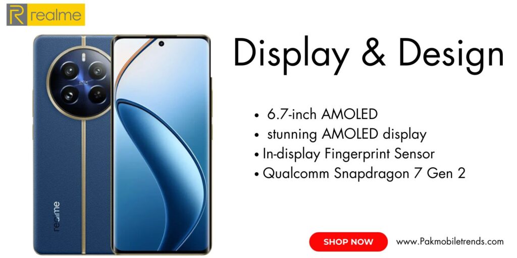 Realme 12 Pro featuring a vibrant AMOLED display with high refresh rate and immersive viewing experience