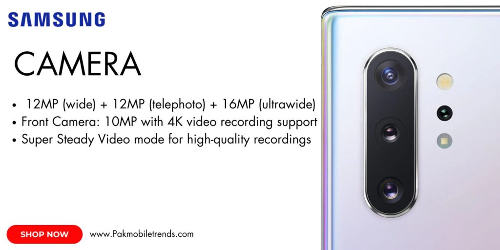 Samsung Galaxy Note 10 camera showcasing advanced photography features, including ultra-wide lens and AI-powered capabilities