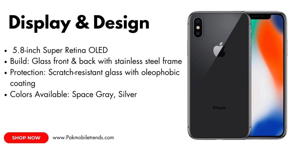 iPhone X with edge-to-edge Super Retina display and dual-camera system