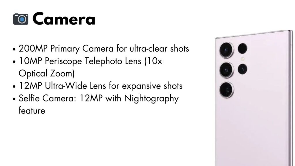 Close-up of the Samsung S23 Ultra camera module showcasing its advanced multi-lens system.