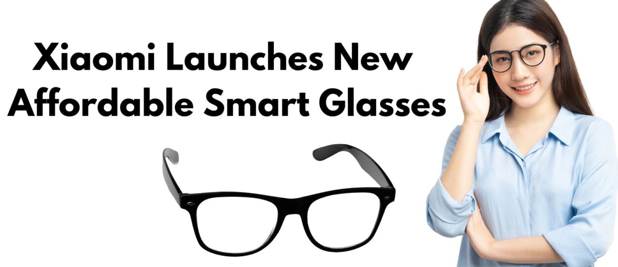 A stylish pair of modern eyeglasses with a sleek black frame, resting on a wooden surface.