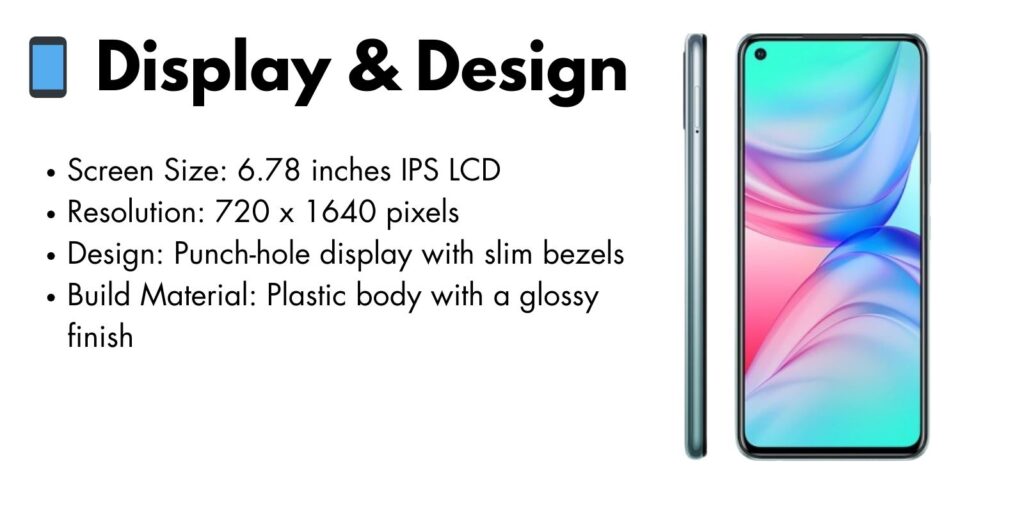 Infinix Hot 10 6.78-inch HD+ display with vibrant colors and smooth touch response