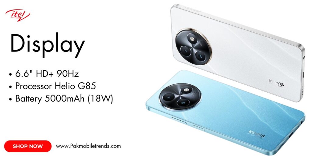 itel S24 smartphone featuring a sleek design with a large, vibrant display, perfect for immersive viewing and smooth navigation.