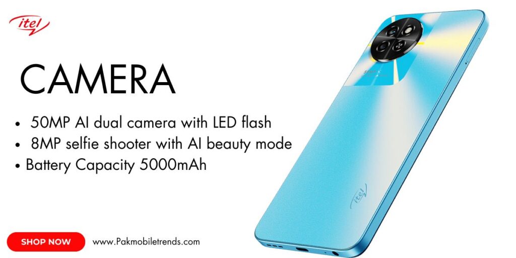 itel S23 smartphone display showcasing vibrant colors and sharp visuals on a large HD+ screen.