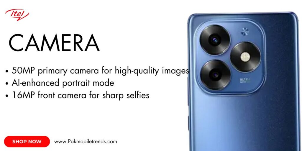 Close-up of the itel S23 Plus smartphone showcasing its dual or triple rear camera setup with LED flash, highlighting its sleek design and advanced photography features.
