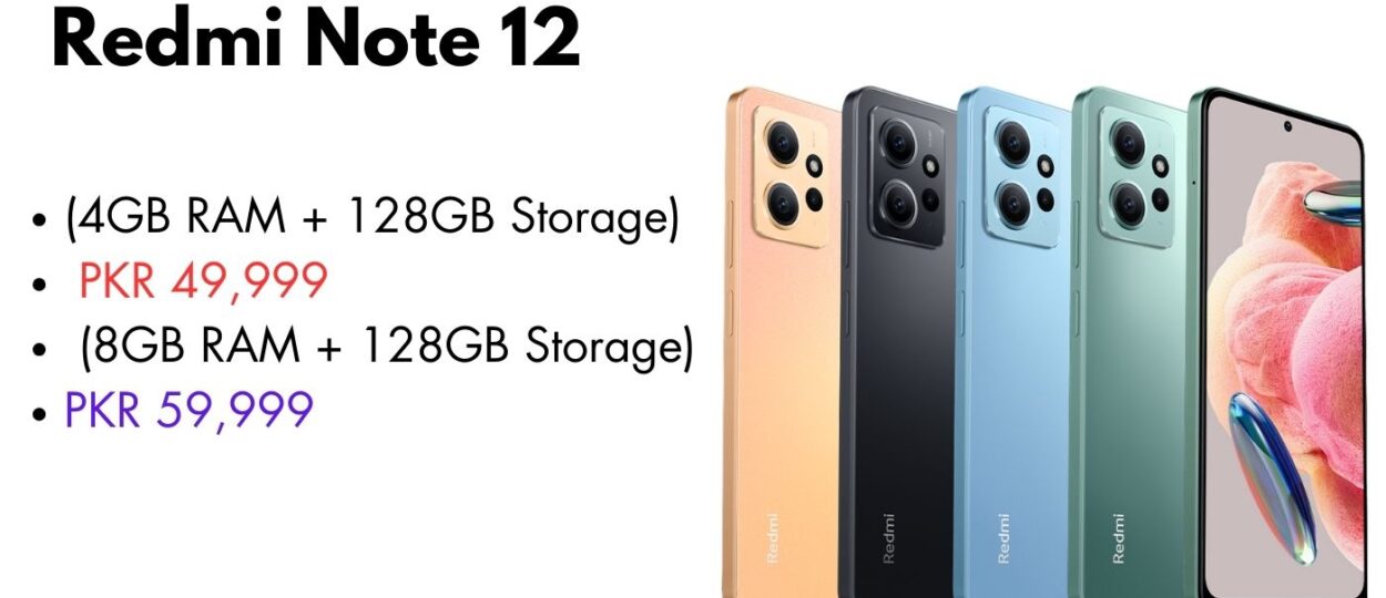 Redmi Note 12 smartphone with sleek design and vibrant display