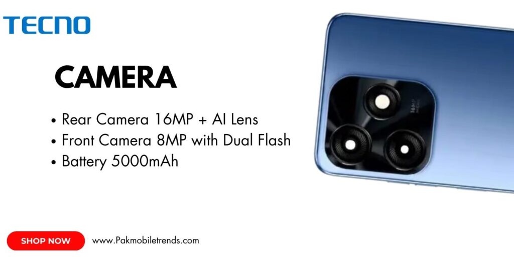 Tecno Spark 10C smartphone showcasing its advanced camera features, including AI-powered photography and high-resolution imaging capabilities.