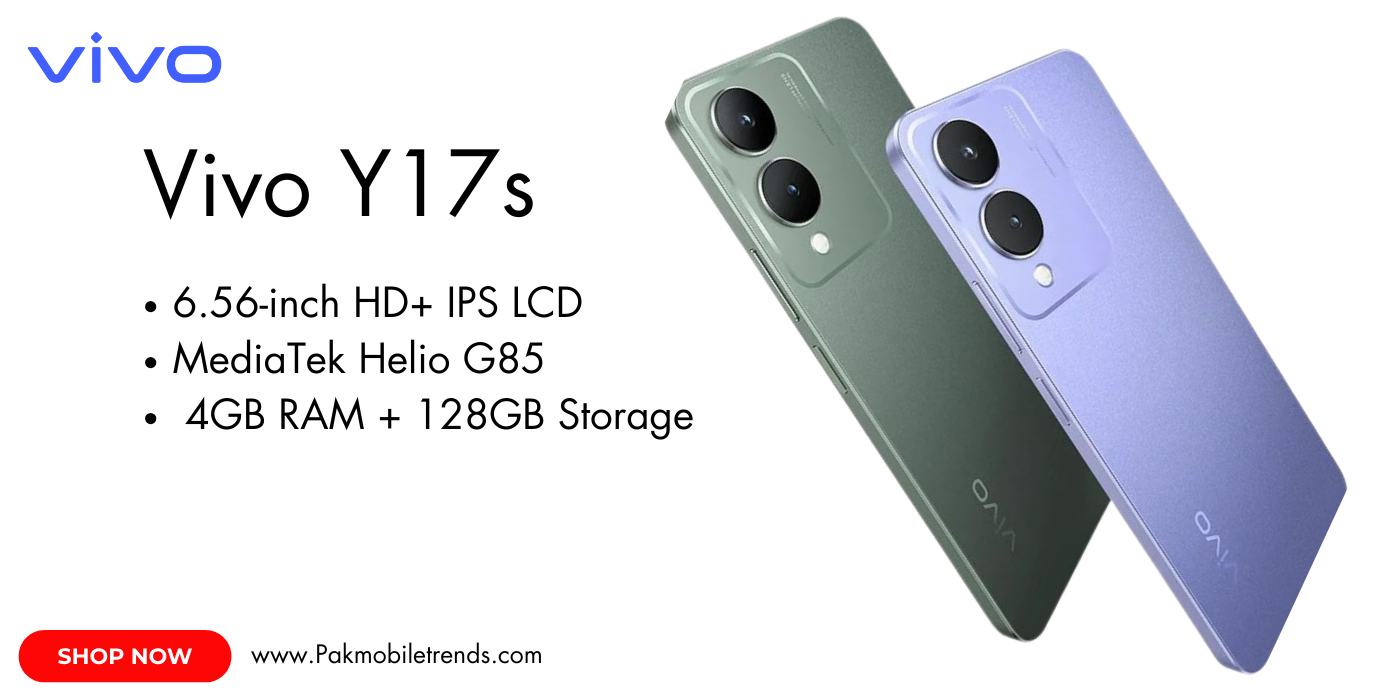 VIVO Y17s smartphone showcasing sleek design, vibrant display, and advanced camera features."