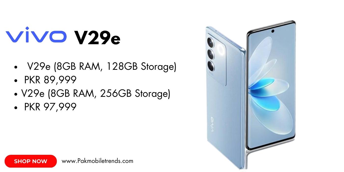 VIVO V29e smartphone showcasing sleek design, ultra-slim body, and vibrant AMOLED display with advanced camera features