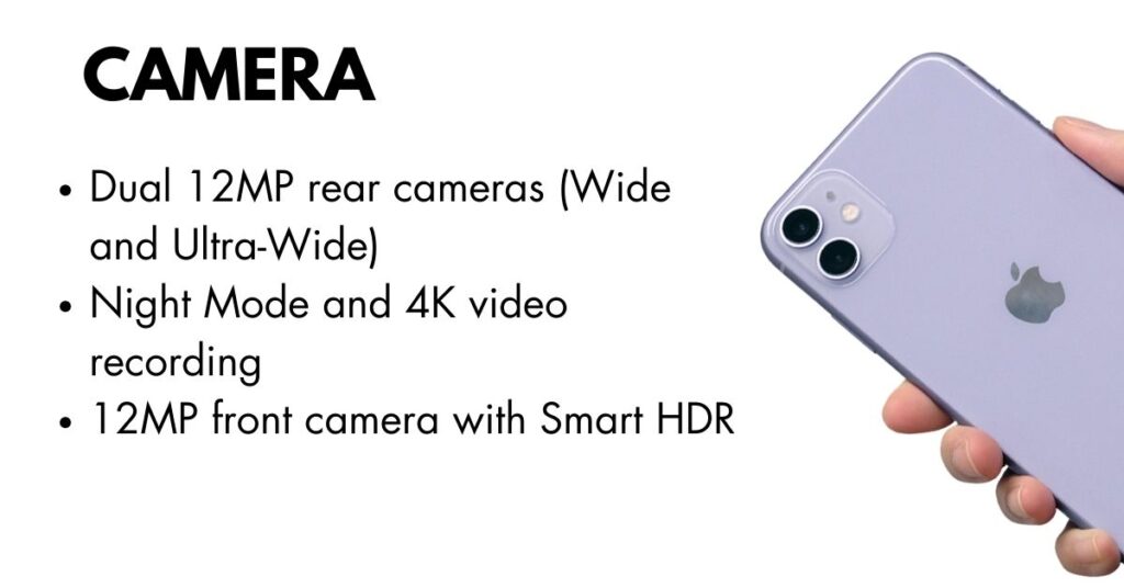 iPhone 11 dual rear camera close-up with Night Mode feature