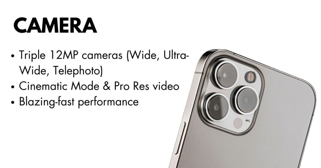 iPhone 13 Pro Max triple camera setup with LiDAR sensor