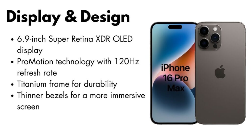 iPhone 16 Pro Max showcasing its stunning display and sleek design