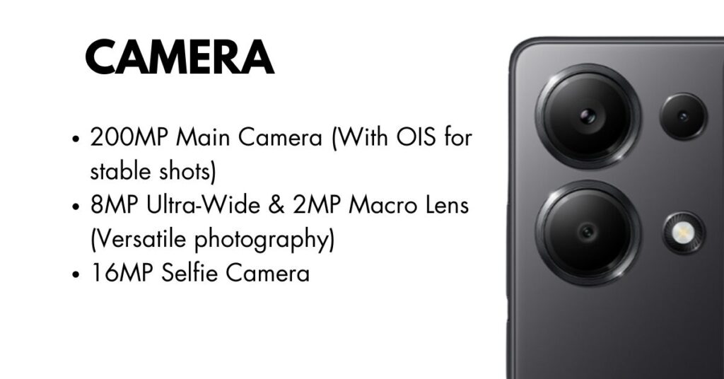 Close-up shot of the Redmi Note 13 Pro rear camera module showcasing its high-resolution sensor and sleek design.