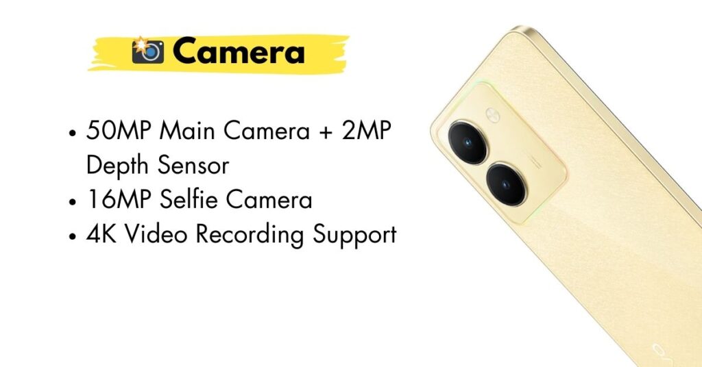 Vivo Y36 smartphone showcasing its advanced camera features, capturing high-quality photos and videos.
