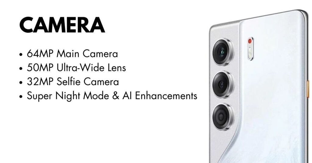 Tecno Camon 40 with 50MP AI dual rear camera close-up view