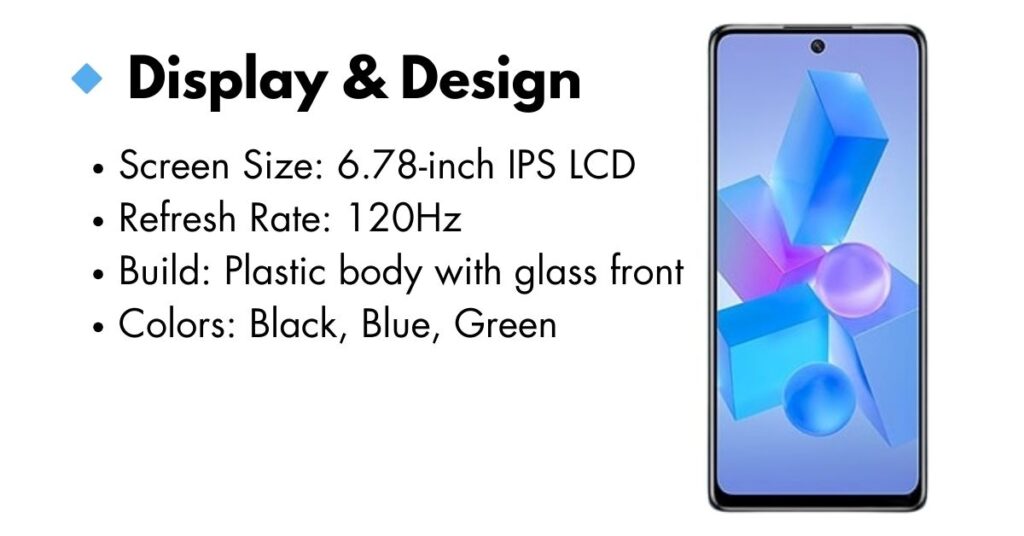 Infinix Hot 40 smartphone with vibrant display and sleek design