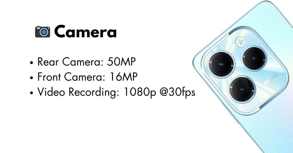 Close-up view of the Infinix Hot 40 camera module, showcasing its sleek design and advanced lens system.