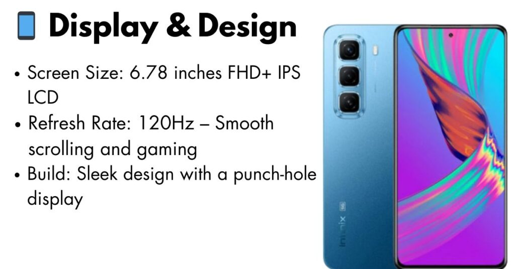 Infinix Hot 50 Pro 6.78-inch FHD+ display with 120Hz refresh rate