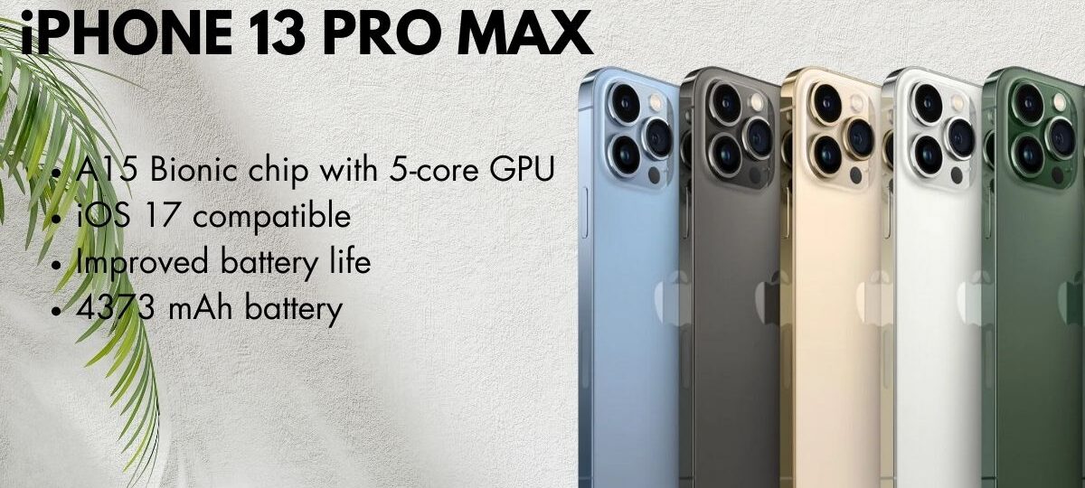 iPhone 13 Pro Max with sleek design and advanced features, showcasing the stunning display and powerful performance.
