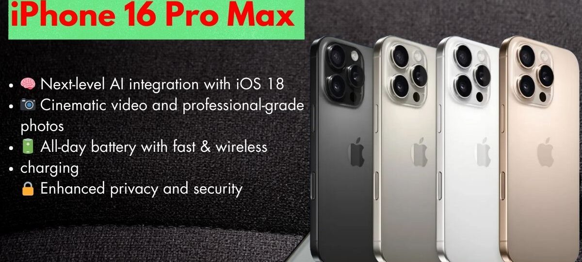 iPhone 16 Pro Max in hand showcasing sleek design and advanced camera module