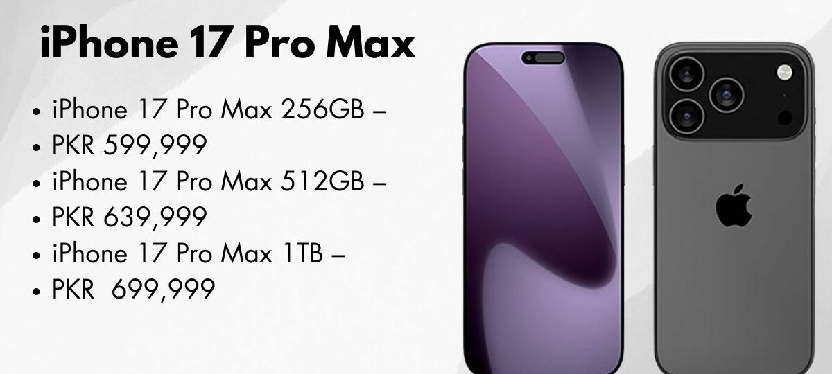 iPhone 17 Pro Max with sleek design and triple camera setup in Pakistan