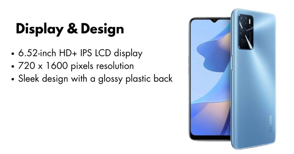 Oppo A16 smartphone display showing vibrant and clear visuals.