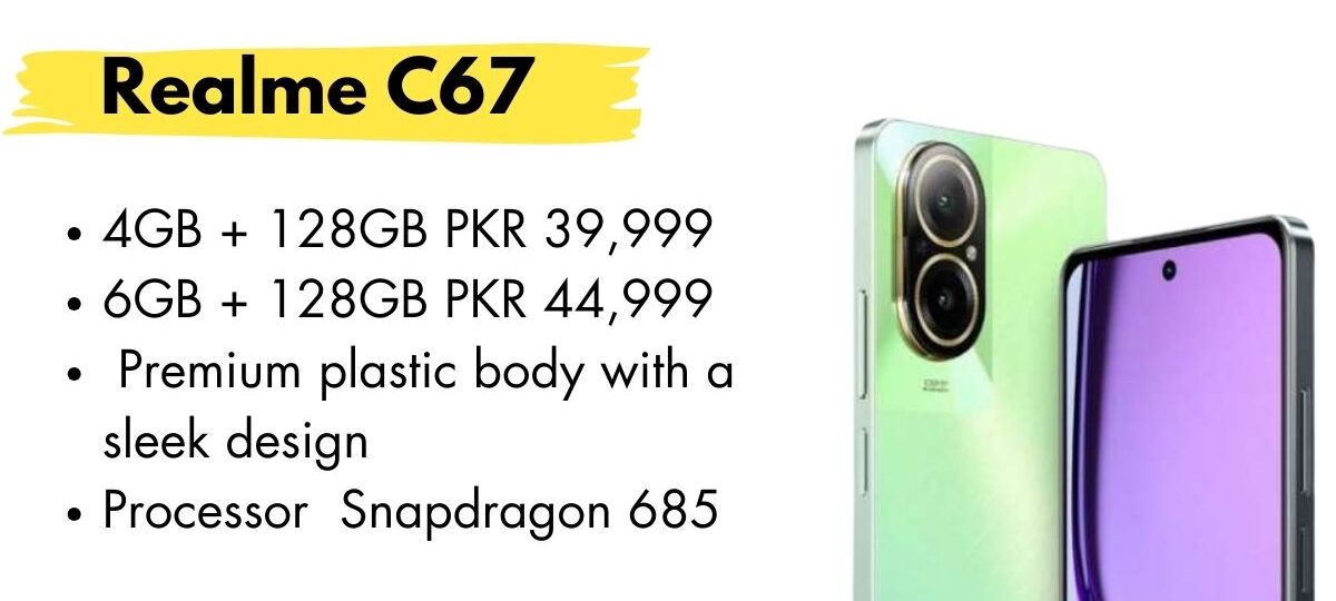 Realme C67 smartphone with sleek design and powerful performance