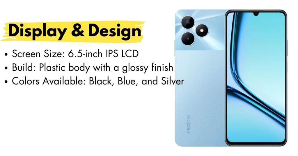 Realme Note 50 smartphone with vibrant display and sleek design