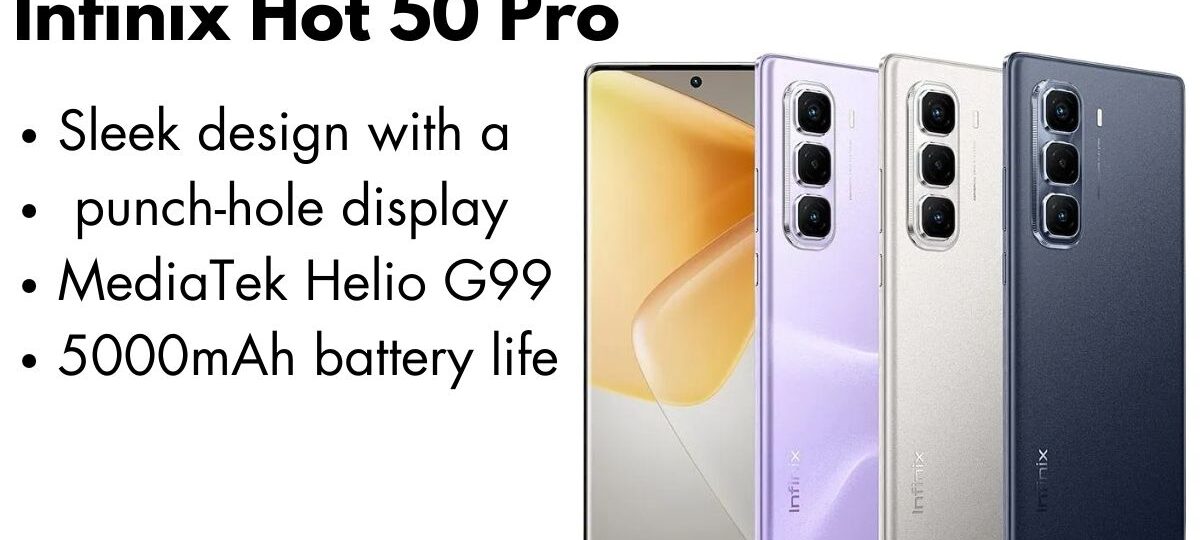 Infinix Hot 50 Pro with dual rear camera and LED flash