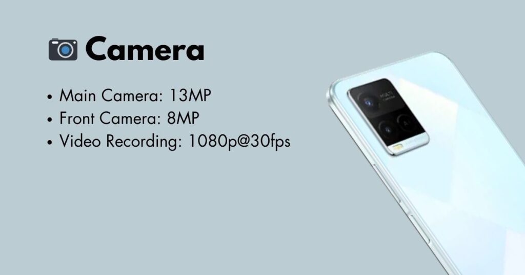 Vivo Y21 smartphone showcasing its sleek design and high-quality dual rear camera