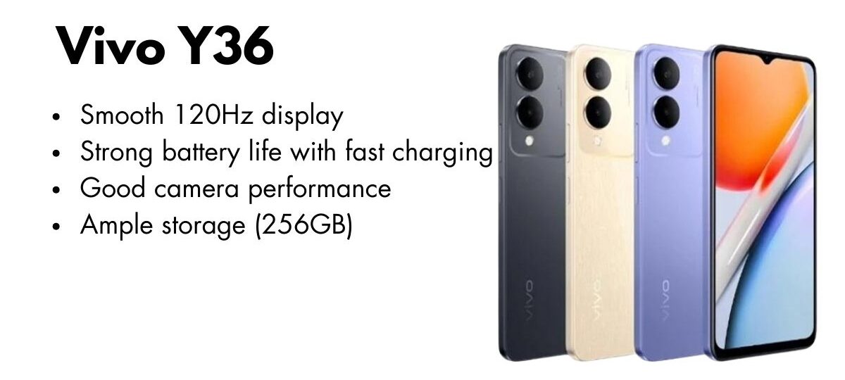 Vivo Y36 smartphone with sleek design and high-end features