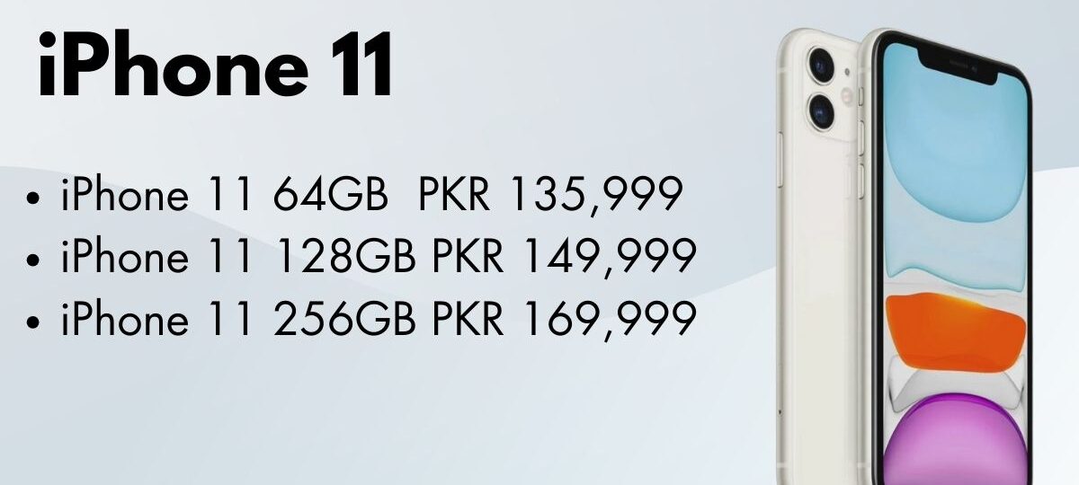 iPhone 11 in sleek black color with dual-camera setup and modern design