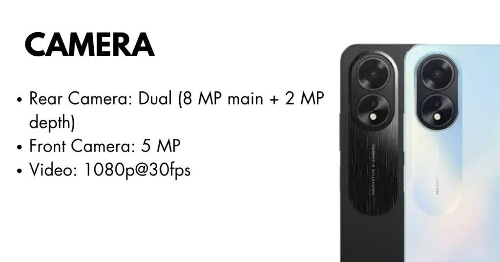 Oppo A18 dual rear camera with AI enhancement
