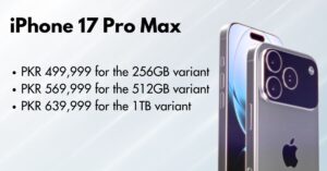 iPhone 17 Pro Max in hand showcasing sleek titanium design and advanced triple-lens camera