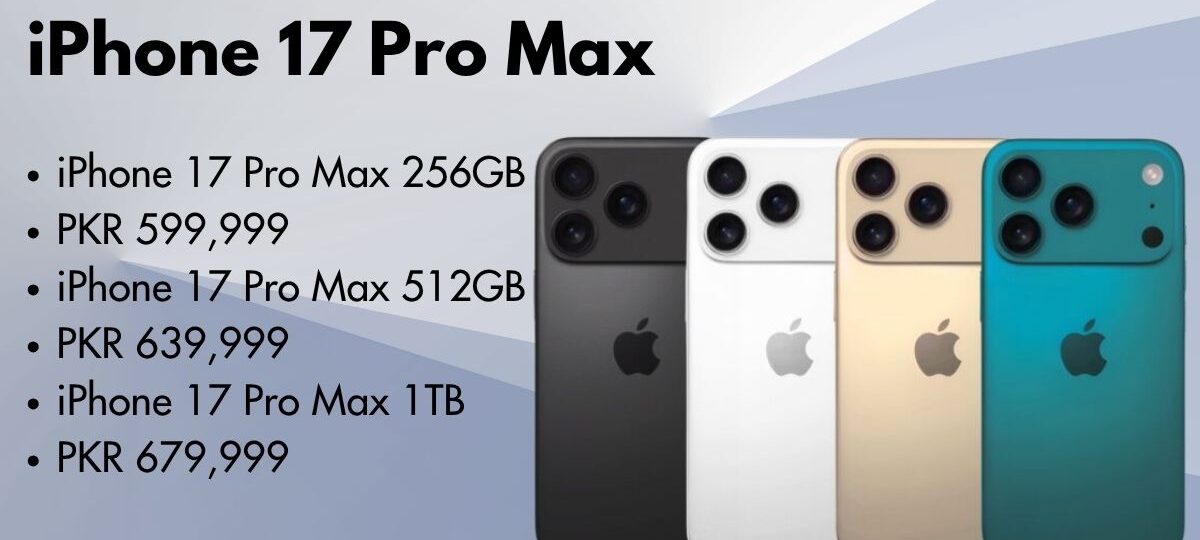 iPhone 17 Pro Max in titanium finish showcasing its triple camera setup and sleek edge-to-edge display
