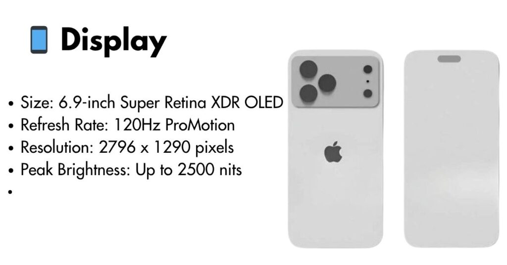 iPhone 17 Pro Max with sleek edge-to-edge OLED display and dynamic island