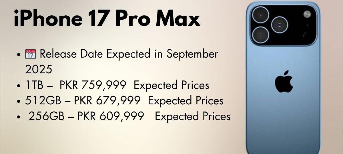 iPhone 17 Pro Max front and back view showcasing its sleek design and triple-camera system.