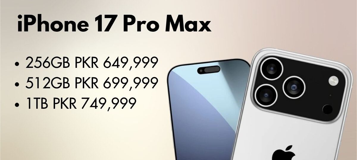 iPhone 17 Pro Max front and back view showcasing advanced camera and sleek titanium design